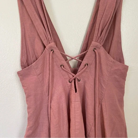 Zara | Linen Mauve Fit & Flare Dress | Size XS - Picture 9 of 13